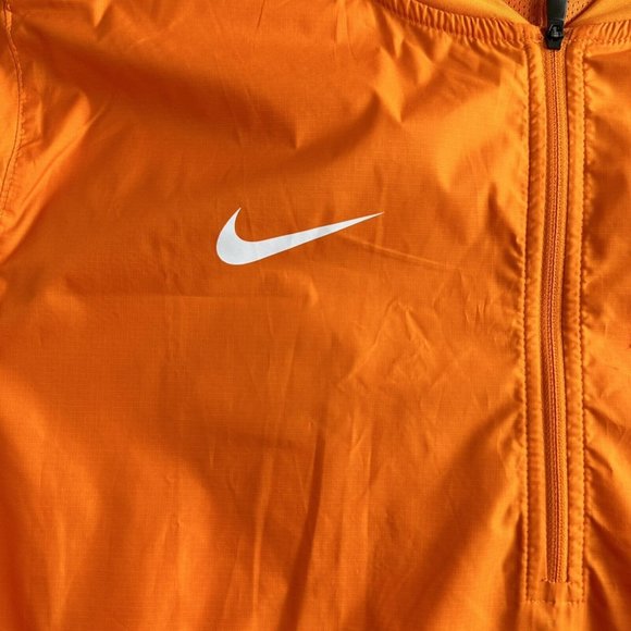 Nike 1/4 Zip Pullover Short‎ Sleeve Orange White Mens Size Large Mesh Lined Golf - Picture 5 of 10